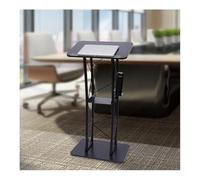 Floor-Standing Podium with Cup Holder and Storage Shelf for Presentation | Portable Floor-Standing Podium with Cup Holder & Storage Shelf for Presentations, Conferences, Weddings, and Schools