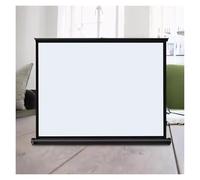 Floor Standing Projector Screen, Manual Pull-Up for Adjustable Height, Retractable Design for Home Theater and Movie Nights