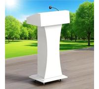 Floor Standing Pulpit, Wood Podium Stand, Two Styles: With Pulleys/Without Pulleys, Spacious Pulpits for Churches Office School Home Conference Restaurant Meeting Wedding Ceremony(A1)