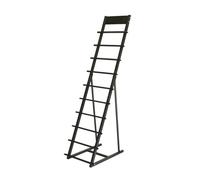 Floor-Standing Tile Display Stand,10-Tier Floor Tile Diszlay Stand,Trapezoid Sample Rack,for Tile Wood Floor Craft Shows,440 Lbs Capacity