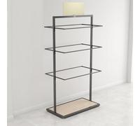 Floor-standing Underwear Display Stand, Metal Storage Rack for Bra/Swimsuit/Sock/Jewelry - Perfect for Clothing Store Organization