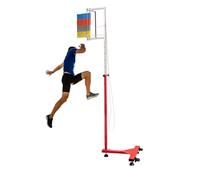 Floor Standing Vertical Jump Tester, Adjustable Height Basketball Training Tool with Colorful Vane for Jump Measurement