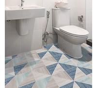 Floor Sticker, Wood Geometry Color Vinyl Floor Wall Tiles Floor Sticky Back Sticker, Non-slip Floor Tiles Decals for Kitchen Bathroom Self-adhesive Peel and Stick PVC DIY Home Décor 20cmX300cmX1Pcs