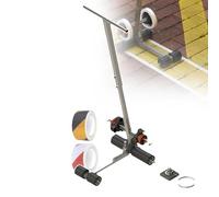 Floor Tape Applicator, Hand-Push Road Marking Machine with Rubber Roller for Court, Parking, and Warning Line Marking