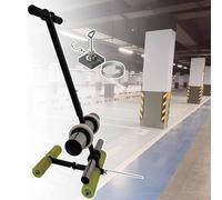 Floor Tape Marking Machine, Hand-Push Manual Applicator for Line Marking & Spray Painting, Adjustable Spacing 4-28cm, Includes Circle Drawing Kit