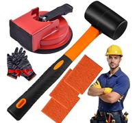 Floor The Gap Fixer Tool for Laminate, Floor The Gap Fixer, 2026 Upgraded Professiona Repair Tool with Reinforced Steel & Suction, for Paver Construction of Wood Floor, Laminate (red)
