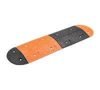 Floor Threshold Yellow and Black Rubber 129 x 32.5 x 4 cm with Screws for Traffic Safety and Speed Control on Road, Parking, Construction Site and Company Terrain