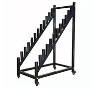 Floor Tile Display Rack, Multi-layer Metal and Wooden Floor Tile Display Rack for Exhibition Halls and Storage