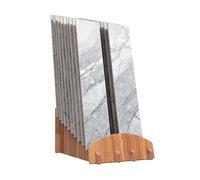 Floor Tile Display Rack with 20 Grids, Double-Row Design for Efficient Ceramic Sample Organization in Warehouses and Retail Stores