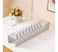 Floor Tile Sample Display Rack, Desktop Tile Sample Shelf, Tabletop Book Shelf Glass Panels Holder, Building Material Shelf, for Vendor Events Trade Show Showroom(Black)