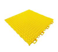 Floor Tiles 1ft Modular Interlocking Floor Tiles, Kindergarten Amusement Park School Playground Gymnasium Color DIY Puzzle Waterproof Floor,Yellow-10PCS