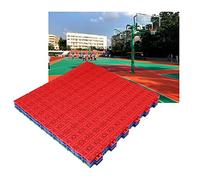 Floor Tiles Basketball Court Modular Interlocking Floor Tiles Indoor Outdoor Weatherproof DIY Plastic Puzzle Sports Flooring,58CM (Color : Green, Size : 1PCS)