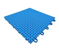 Floor Tiles Roller Skating Hall Modular Interlocking Floor Tiles, Indoor outdoo DIY Colorful Puzzle Plastic Floor Mat With Drain Holes，25x25CM (Color : Blue, Size : 1PCS)