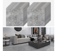Floor Tiles Self Adhesive Vinyl Flooring Peel and Stick Floor Tiles Stickers Waterproof Marble Effect for Bathroom Kitchen Living Room Inner Porch, 30x30cm 20pcs