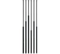 Floor to Ceiling Metal Slat Room Dividers, DIY Separator Posts with Adjustable Feet for Living Dining Study Sitting Room, No Drill Installation