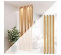 Floor-to-Ceiling Room Divider 6-Piece WoodenHigh-Quality Slats & Posts Ideal for Entryway Restaurant Office (105cm/41.3in/3.44ft)