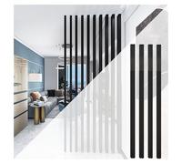 Floor-to-Ceiling Wall Divider Panels - 5 Black Pieces 170cm/67in Stylish Room Partition for Home & Office Versatile Space Divider Modern Décor Solution