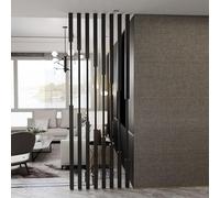 Floor to Ceiling Wall Post Partitions Screens， Floor to Ceiling Room Divider 7 pcs 150-300cm Modern Metal(C-7pcs,160cm(62.99in))