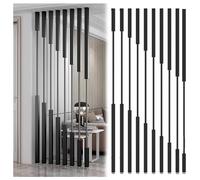 Floor to Ceiling Wall Post Partitions Screens， Iron Partition Columns, Floor to Ceiling Screens, 10 Pcs, 27-119 in Height(Height 99in/(251.5cm))