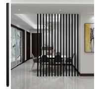 Floor-to-Ceiling Wooden Room Divider 4ft to 8ft Privacy Screens Stylish Slatted Design Ideal for Home Office and Creative Spaces - Space Partitioning Solutions