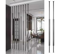 Floor to Ceiling Wooden Slat Room Divider - 2-Sided Metal Frame for Bedroom, Living Room, Office Partition, Stylish Space Separator, Modern Design, Versatile Use