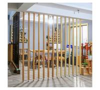 Floor to Ceiling Wooden Slat Room Divider - Adjustable s for Home Office and Events - Versatile Partition Panels (4 Posts 205cm/80.7in/6.72ft)