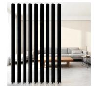 Floor to Ceiling Wooden Slats Room Divider - Versatile Wall Partition for Washroom Balcony Stairwell - 7 Roots 170cm/66.9in/5.57ft