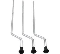 Floor Tom Drum Legs Support Anti-Slip Rubber Feet Surface Plating Anti-Rust Replacement Parts 3pcs
