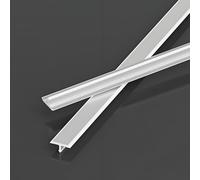 Floor Transition Molding Trim, T-Shaped Aluminum Threshold Strip - Edge Protection Cover for Hardwood, Laminate, Tile Flooring Seams and Divider Length 90cm * 3pcs(Silver,W0.8cm)