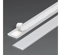 Floor Transition Strip 35.4x0.8in Aluminum Floor Flat Divider Strip Self Adhesive Threshold Strips, for Doorway Gap Covering(Silver,3Pcs)