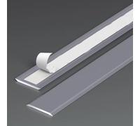 Floor Transition Strip 35.4x0.8in Aluminum Floor Flat Divider Strip Self Adhesive Threshold Strips, for Doorway Gap Covering(Gray,3Pcs)