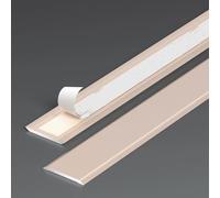 Floor Transition Strip 35.4x0.8in Aluminum Floor Flat Divider Strip Self Adhesive Threshold Strips, for Doorway Gap Covering(Rose,2Pcs)