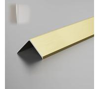 Floor Transition Strip Aluminum, 3 pcs Wall Corner Protector 1 m Floor Edging Trim Strip Stair Edge Protector for Laminate Floor/Vinyl/Tile(Brushed Gold,20 mmx1 m)