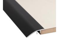 Floor Transition Strip, Aluminum Alloy Material, for Doorway Ramps/Tiles/Laminate Flooring Threshold Transitions, Bridging Height Gaps of 0.2-0.5 Inches(Black)