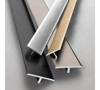 Floor Transition Strip Aluminum, Threshold Strip T-Molding Edge Trim Heavy Duty Self Adhesive Cuttable 270cm for Laminate Tile Carpet Floors Doorway Anti-Rust Transition(Black,3pcs*90 * 5cm)