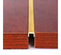 Floor Transition Strip Brass Transition Seam Gaps Trim for Wood to Plank, U Shape Stair Edging Protector Nosing for Concrete Step, Wall Corner Guard Bar for Carpeted Stairs(15x12mm)