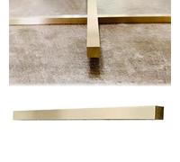 Floor Transition Strip, Brushed Brass Flat Threshold Ramp for Laminate Flooring Seam, Doorway Kitchen Floor Reducer