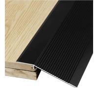 Floor Transition Strip,Door Bar,Threshold Ramp,Aluminum 4 Inch Wide Flooring Reducer,Cuttable Threshold Cover Threshold Edge Reducer(Nero,L150cm/59.1in)