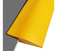 Floor Transition Strip Floor Divider Strip, Flat Divider Strip - Transition Strip, Threshold Ramp Floor Cover Strips for 6mm Height, Carpet to Tile Flexible Edge Trim Banding ( Color : Yellow , Size :