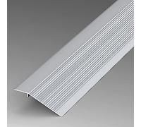 Floor Transition Strip Floor Divider Strip,Metal Door Floor Transition Strip,10cm Wide Wooden Threshold to Tile Aluminum Edge with Non-Slip Surface,Ramp Reducer for Indoor and Outdoor(Color: