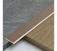 Floor Transition Strip for Doorways, Door Flat Transition Strips, Threshold Strip Metal T Molding Edge Trim Strip for Laminate Wood Tile Vinyl(Brown,90 * 6cm)