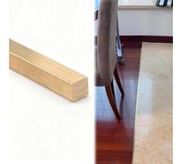 Floor Transition Strip for Wood to Tile, Flat Metal Threshold Edge Trim, Decorative Solid Seam Cover for Joining Floor Gaps