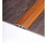 Floor Transition Strip Self Adhesive, 36 39 " T Molding Wide 1.6 Inch Carpet to Tile Metal Edge Trim with Wood Grain Surface, Doorway Thresholds Reducer for Flat Lam,E 6pc-W 40mm - L 92cm/36in