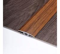 Floor Transition Strip Self Adhesive, 36 39 " T Molding Wide 1.6 Inch Carpet to Tile Metal Edge Trim with Wood Grain Surface, Doorway Thresholds Reducer for Flat Lam,G 6pc-W 40mm - L 99cm/39in