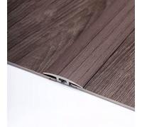 Floor Transition Strip Self Adhesive, 36 39 " T Molding Wide 1.6 Inch Carpet to Tile Metal Edge Trim with Wood Grain Surface, Doorway Thresholds Reducer for Flat Lam,F 6pc-W 40mm - L 99cm/39in