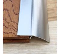 Floor Transition Strip Transition Strip for Uneven Floors, Home Smooth Threshold Strips with a Self-Adhesive Tape, for Doorways Carpet to Wood/Laminate/Tile (Color : Silver)