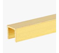 Floor Transition Strip U Shape Brass Transition Strip, 1 m Floor Edge Protector, Smooth Edge Threshold Trim Bar for Bedrooms/Living Rooms/Wall (Color : W x H, Size : 5 x 5mm(0.2"