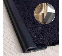 Floor Transition Strip Vinyl Carpet Edge Trim Strip，Connection Carpets & Floor Transition Strips, Interior Carpet Edge Seam Cover, Temporary Flooring Over Carpet(Black,300cm(10ft))