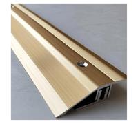 Floor Transition Strip Wood to Tile with Snap Track, Doorway Edge Trim Banding Aluminum Threshold Reducer for Uneven Floors(Gold,125cm)