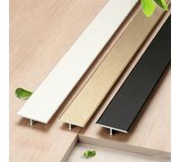 Floor Transition Strips, Carpet Door Strips, 3Pcs Aluminium Edging Strip - Universal Door Bar for Laminate Flooring, Carpet to Vinyl Threshold Trim, Silver(Black,3pcs*90 * 5cm)
